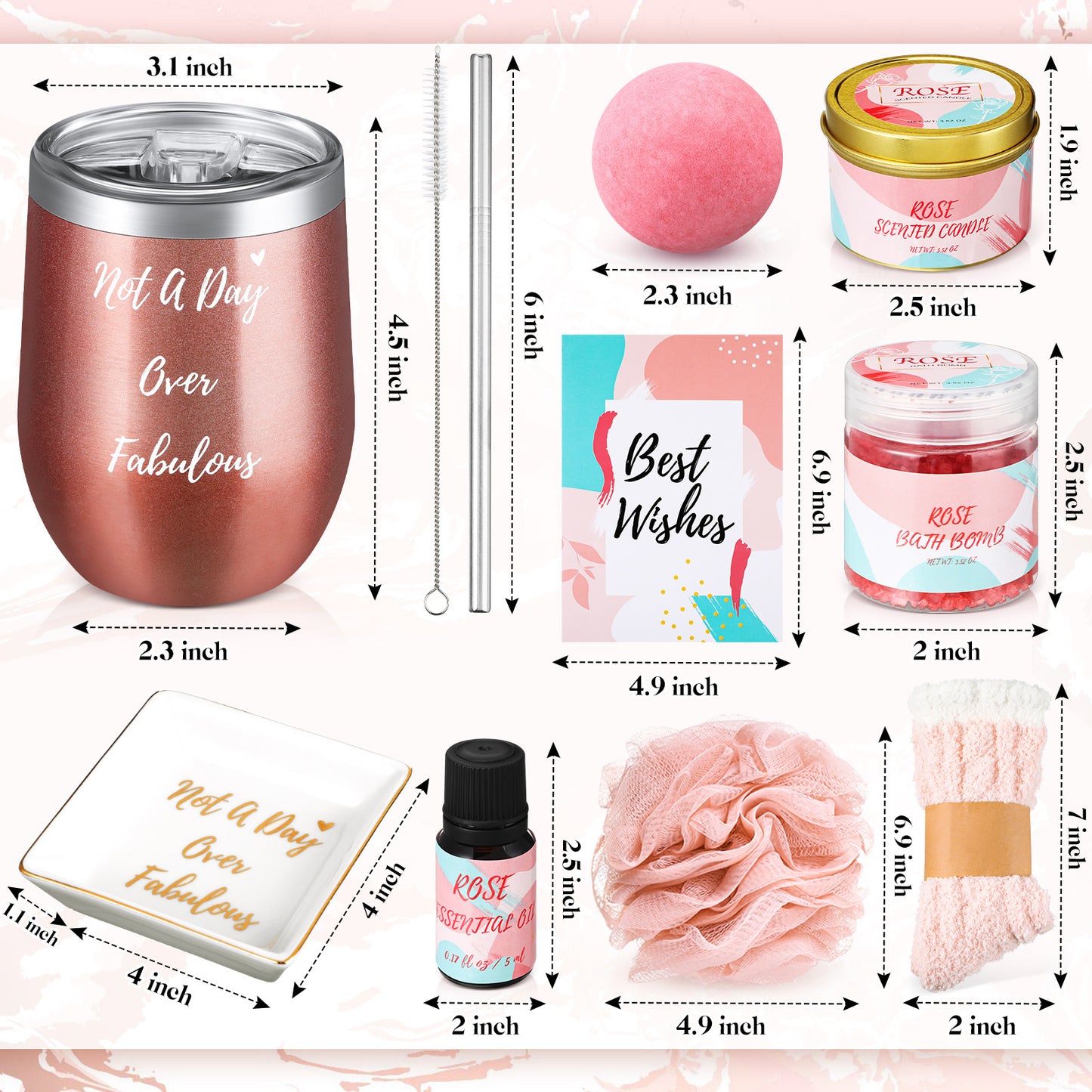 "best Wishes" Essential Oil Bath Salt Gift Set