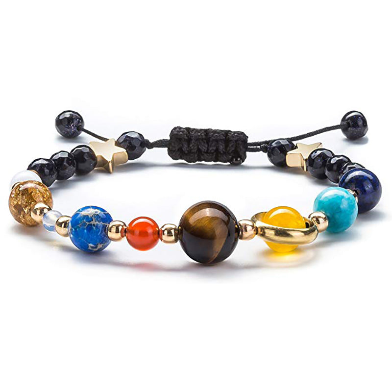 Handmade Solar System Bracelet With Real Gemstones