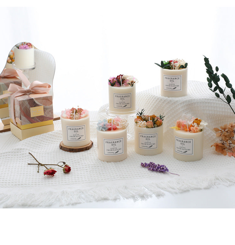 Morning Candles Holiday Flower Candle