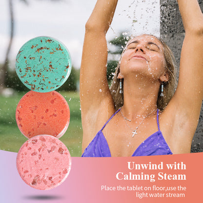 12 Natural Floral Shower Steamers Set