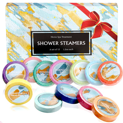 12 Natural Floral Shower Steamers Set