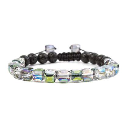 Glass Diffuser Bracelet (RAINBOW AURA)