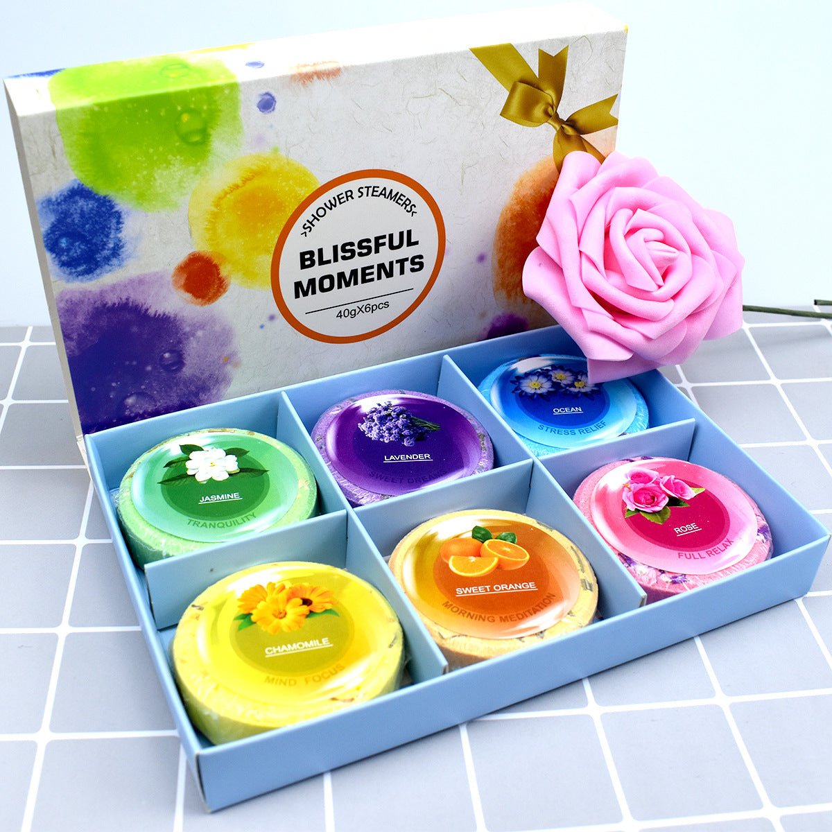 Natural Floral Shower Steamers Set