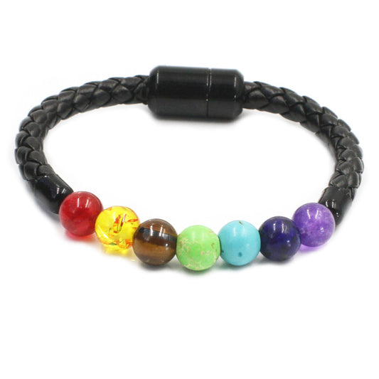 7 Chakra Essential Oil Diffuser Bracelet